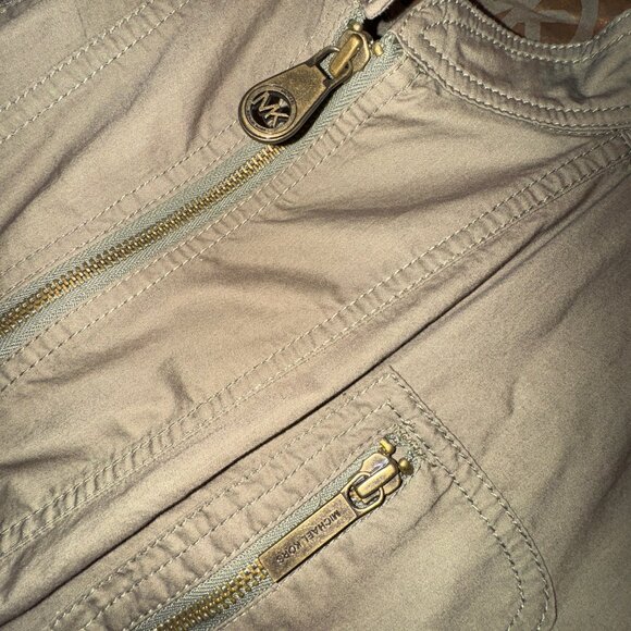 Michael Kors – Lightweight Olive Stand Collar Jacket with Zippers (Size 16), EUC - Picture 3 of 5